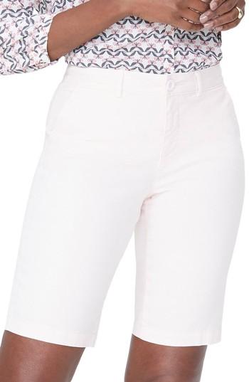 Women's Nydj Stretch Twill Bermuda Shorts - Pink
