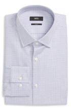 Men's Boss Jenno Slim Fit Check Dress Shirt - Purple