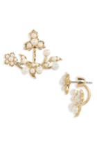 Women's Marchesa Pure Petals Imitation Pearl Ear Jackets