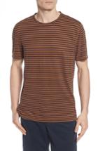 Men's Ag Theo Striped Cotton & Linen T-shirt - Metallic