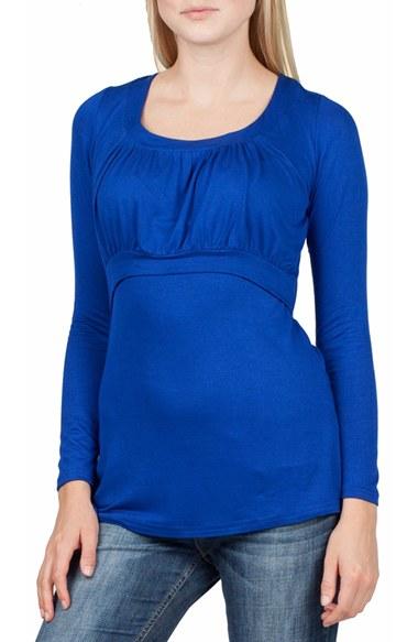 Women's Savi Mom Chelsea Long Sleeve Maternity/nursing Top - Blue