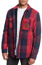 Men's Quiksilver Miho Stones Long Sleeve Woven Shirt Jacket - Red
