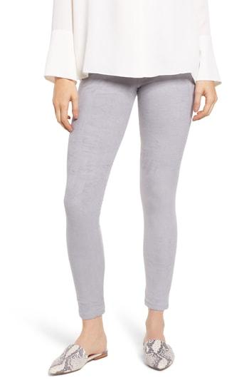 Women's Lysse High Waist Faux Suede Leggings - Grey
