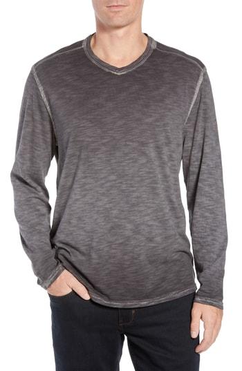 Men's Tommy Bahama Suncoast Shores Long Sleeve V-neck T-shirt - Black