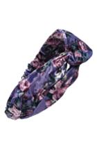 Tasha Velvet Floral Twist Head Wrap, Size - Purple