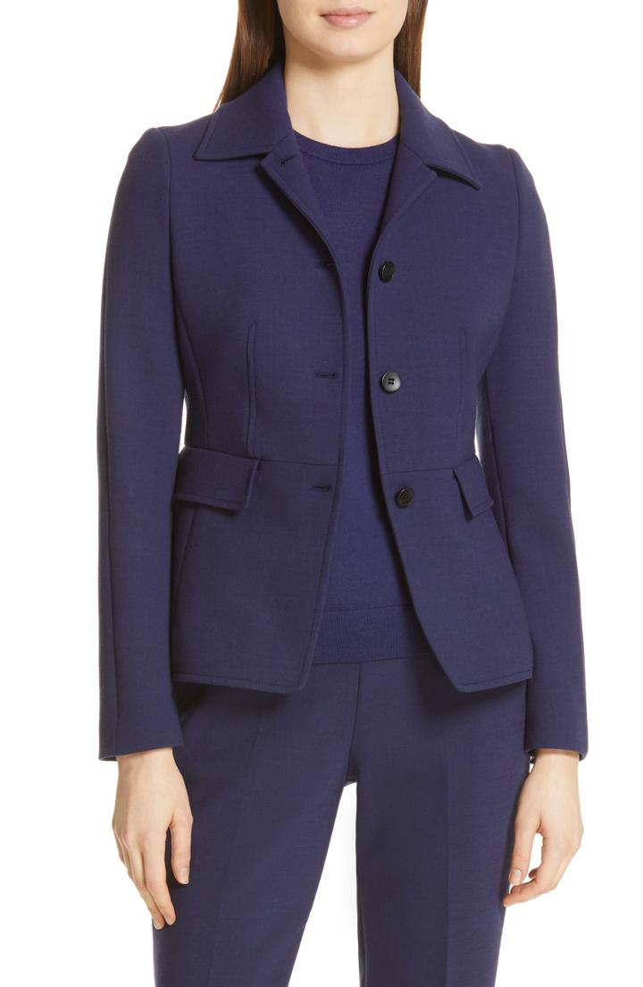 Women's Boss Jarera Ponte Suit Jacket R - Blue