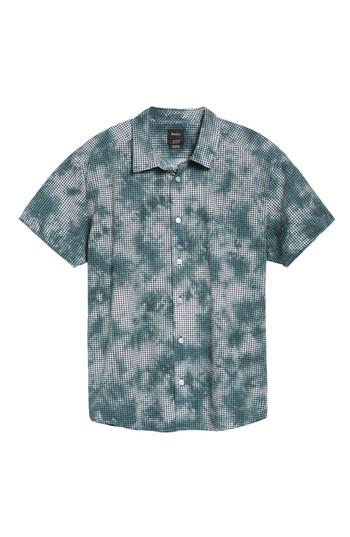 Men's Rvca Tie Dye Check Shirt
