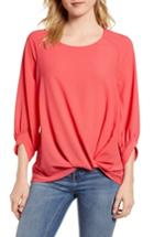 Women's Gibson X Living In Yellow Maggie Twist Hem Top - Red