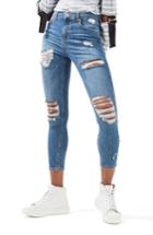 Petite Women's Topshop Moto Jamie Super Rip Skinny Jeans