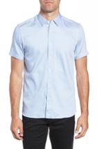 Men's Ted Baker London Footpri Slim Fit Print Sport Shirt (m) - Blue