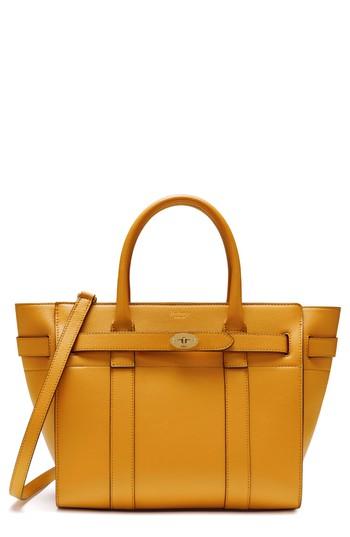 Mulberry Small Zip Bayswater Classic Leather Tote - Yellow