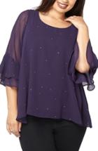Women's Evans Hotfix Bell Sleeve Sparkle Top