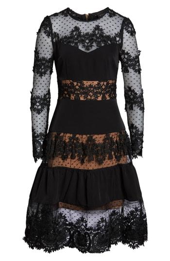 Women's Bronx And Banco Flamenco Lace Fit & Flare Dress Us / 8 Au - Black