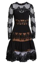 Women's Bronx And Banco Flamenco Lace Fit & Flare Dress Us / 8 Au - Black