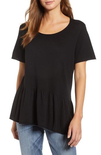 Women's Caslon Peplum Top - Black