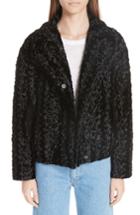 Women's Paskal Faux Fur Biker Jacket - Black