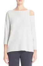 Women's Fabiana Filippi Zip Shoulder Metallic Sleeve Cashmere Sweater
