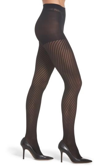 Women's Beautiful Legs By Caroline Fleming Take Me Dancing Stripe Stripe Pantyhose - Black