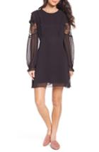 Women's Nsr Lace & Chiffon Dress
