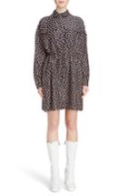 Women's Kenzo Print Silk Shirtdress Us / 40 Fr - Black