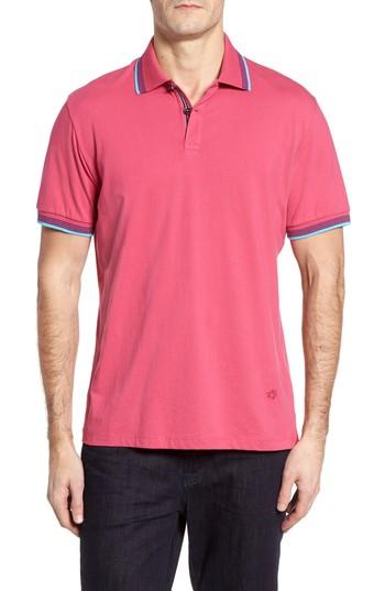 Men's Stone Rose Slim Fit Pima Cotton Polo (m) - Pink