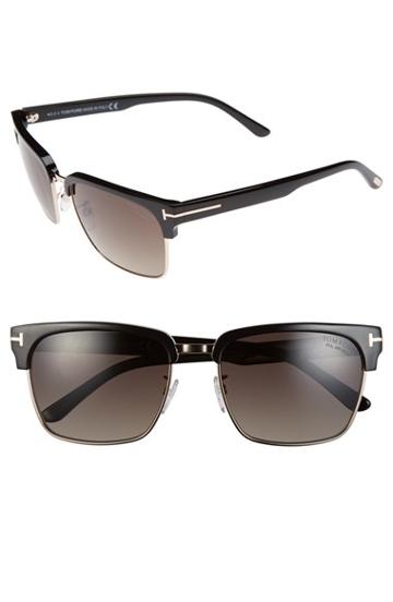 Women's Tom Ford 'river' 57mm Polarized Vintage Square Sunglasses -