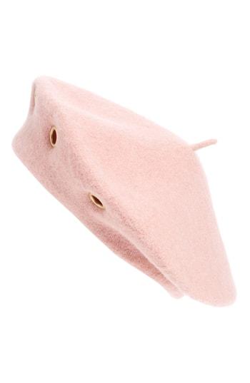 Women's Bp. Grommet Brim Wool Beret - Pink
