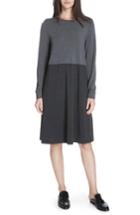 Women's Eileen Fisher Stretch Tencel A-line Dress, Size - Grey