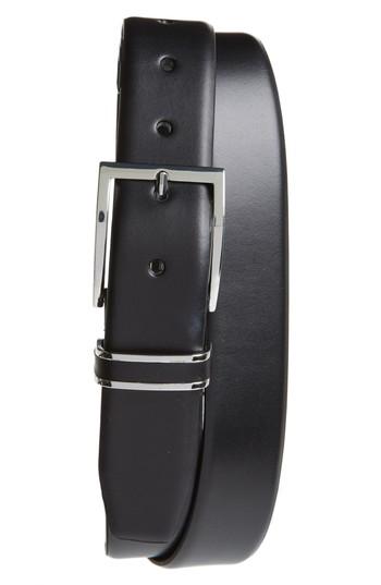 Men's Nordstrom Men's Shop Lynden Leather Belt - Black