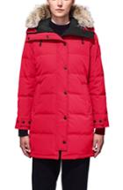 Women's Canada Goose Shelburne Fusion Fit Genuine Coyote Fur Trim Down Parka, Size (000-00) - Red
