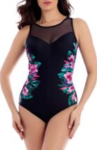 Women's Miraclesuit Tahitian Temptress Fascination Underwire One-piece Swimsuit - Black