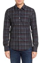 Men's Boss Trim Fit Check Sport Shirt - Red