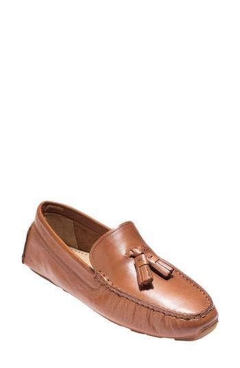 Women's Cole Haan Rodeo Tassel Driving Loafer B - Brown