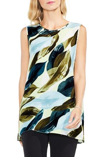 Women's Vince Camuto Breezy Leaves Blouse, Size - White