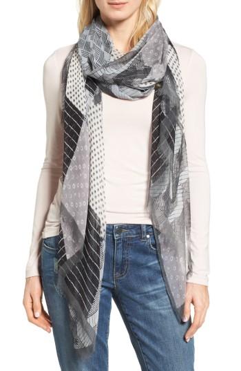Women's Halogen Mini Geo Scarf, Size - Grey