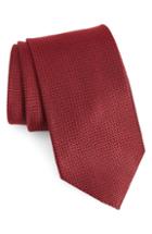 Men's Nordstrom Men's Shop Solid Silk X-long Tie, Size X-long - Burgundy