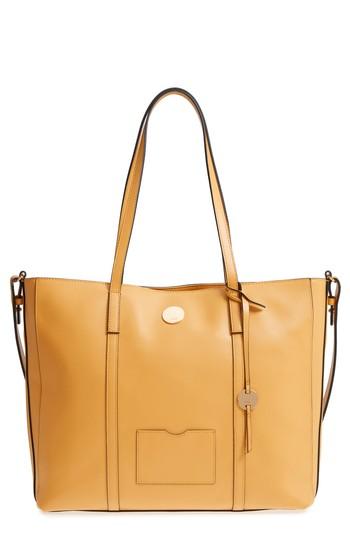 Lodis Los Angeles Nelly Rfid Medium Leather Tote - Yellow