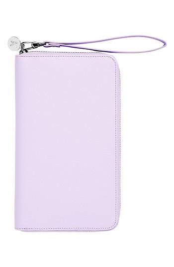 Women's Kikki.k Leather Zip-around Travel Wallet - Purple