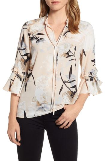 Women's Karl Lagerfeld Paris Ruffle Sleeve Blouse - Pink