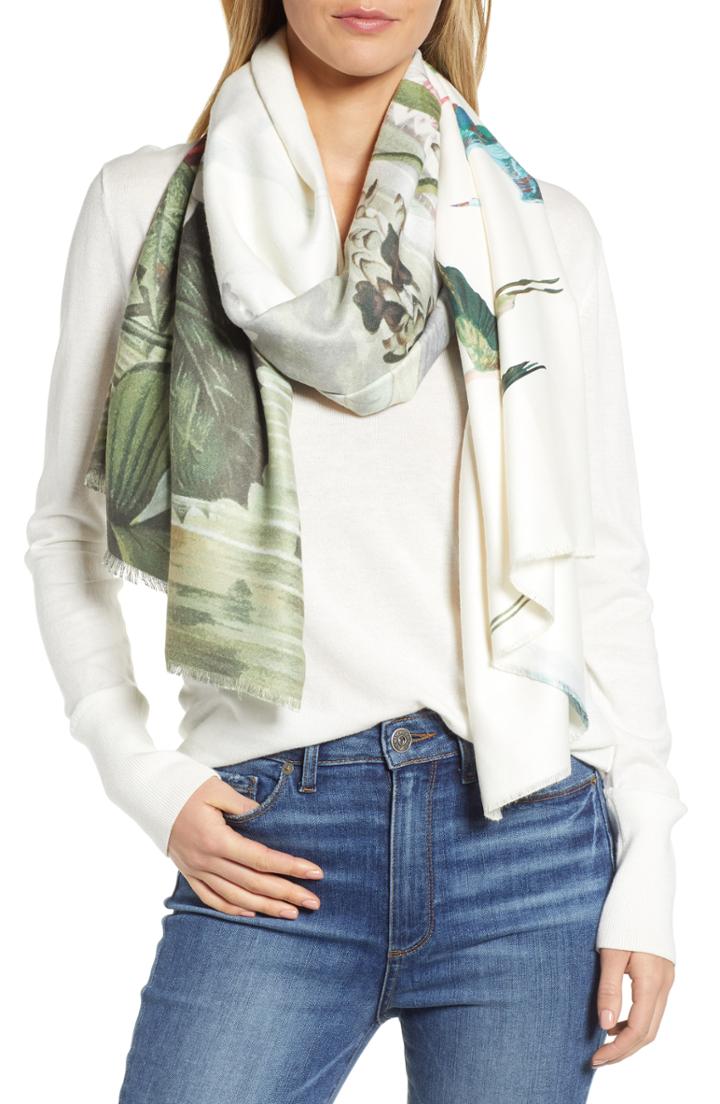 Women's Ted Baker London Wonderland Scarf, Size - White