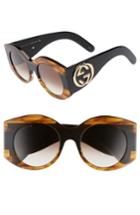 Women's Gucci 51mm Transparent Stripe Sunglasses -