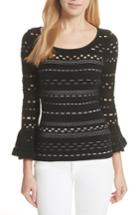 Women's Milly Lace Knit Top - Black