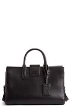 Saint Laurent Medium Jane Cabas Leather Satchel - Black