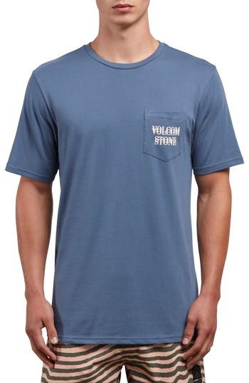 Men's Volcom Transmit Pocket T-shirt - Blue