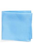 Men's Nordstrom Men's Shop King Twill Silk Pocket Square, Size - Blue