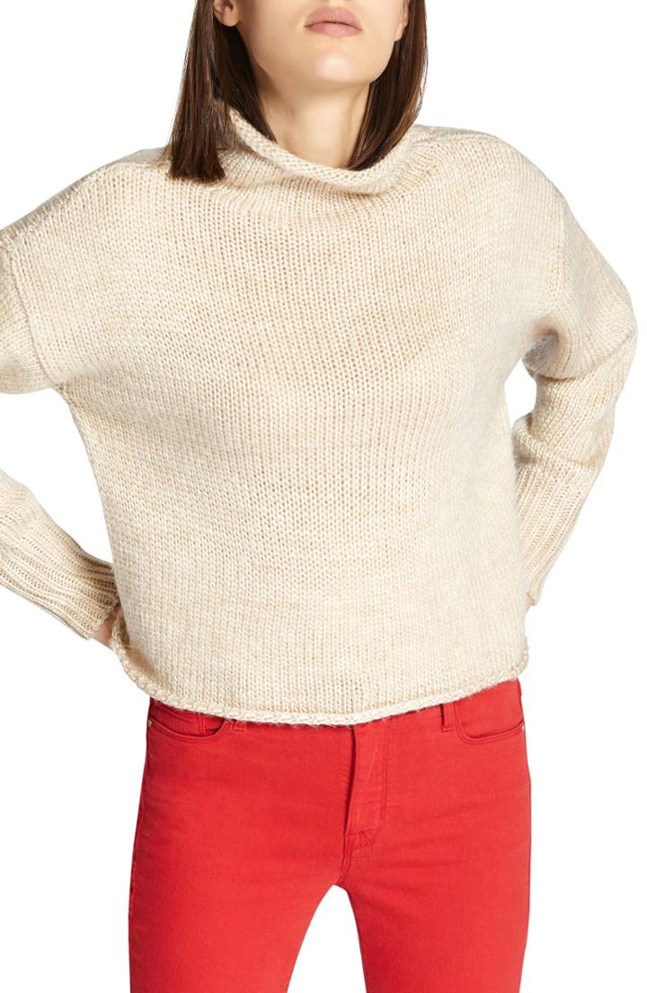 Women's Sanctuary Teddy Textured Knit Sweater - Black