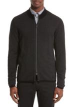 Men's Emporio Armani Cashmere Zip Cardigan - Black