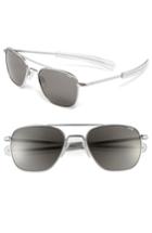 Men's Randolph Engineering 55mm Aviator Sunglasses - Matte Chrome/ Grey