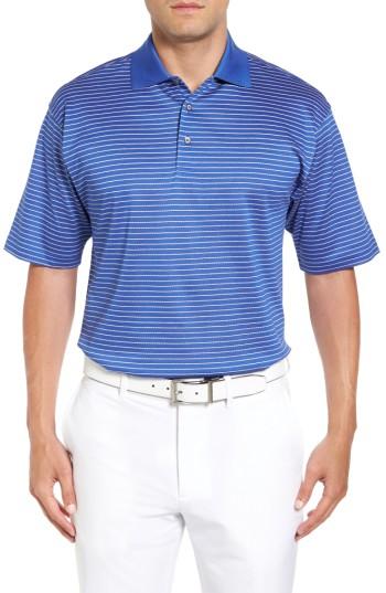 Men's Bobby Jones Dot Stripe Golf Polo, Size - Blue