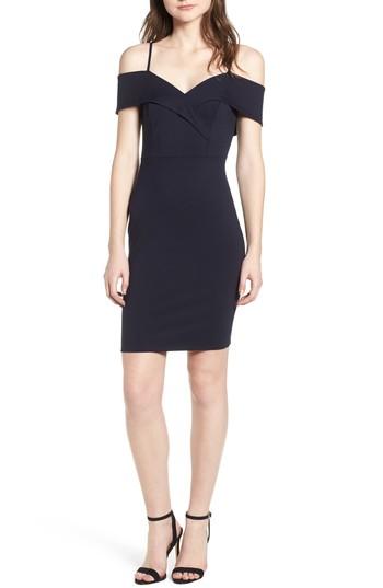 Women's Soprano Cold Shoulder Body-con Dress - Blue